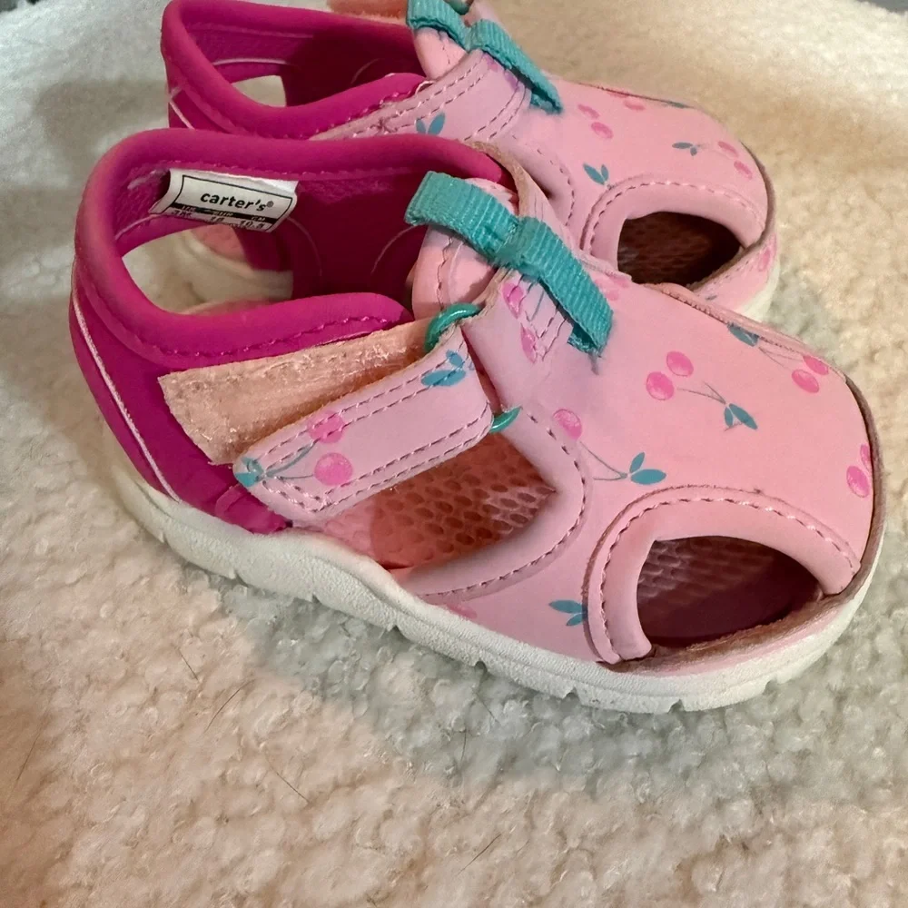 Carter's Pink Sandals with Velcro Closure - Picture 3 of 6